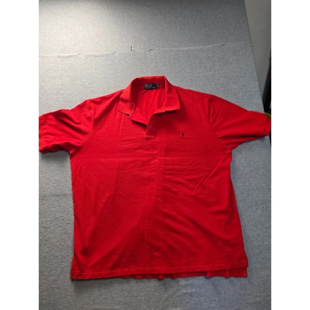 Polo‎ Ralph Lauren Men's Red Short Sleeve Cotton Polo Shirt 3XLT Tall